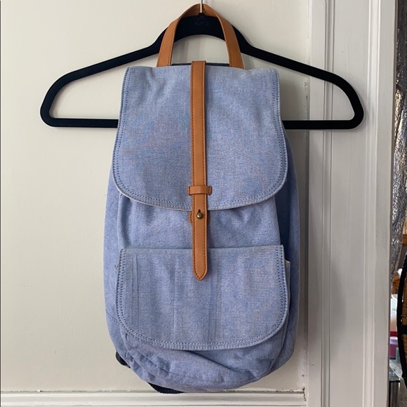 J. Crew | Chambray Drawstring Backpack - Picture 2 of 2